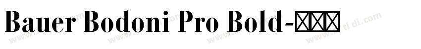 Bauer Bodoni Pro Bold字体转换